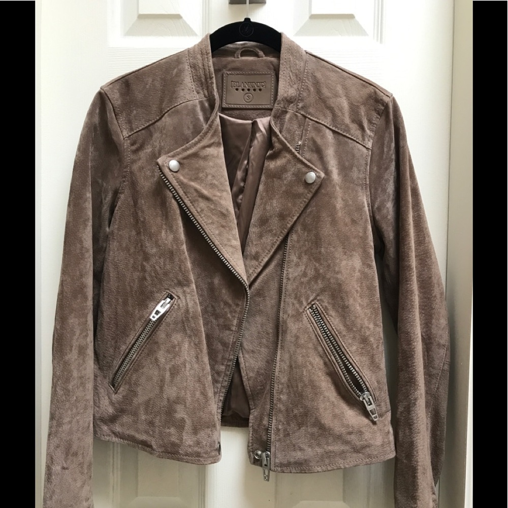 Genuine suede taupe Mojo jacket BLANK NYC; NWOT S